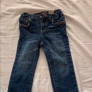 Blue denim skinny jeans